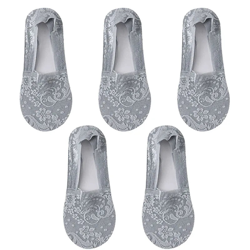 5Pair Thin Breathable Transparent Socks