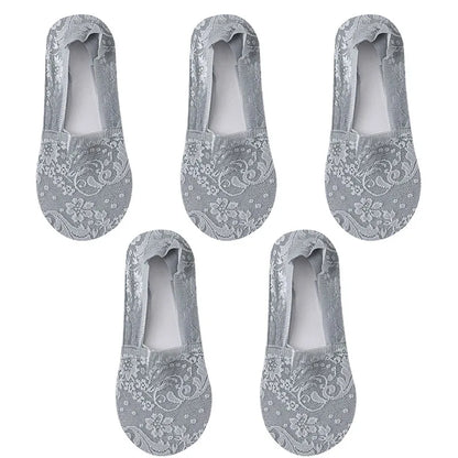 5Pair Thin Breathable Transparent Socks