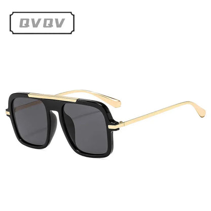 Square Oversized Leopard Champagne Sunglasses