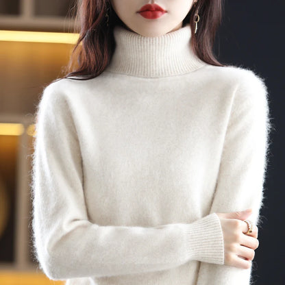 Cashmere Turtleneck Pullover Sweater