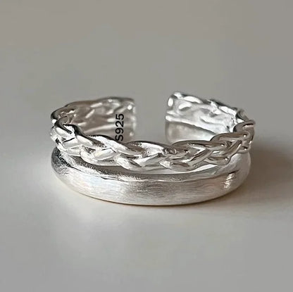 Sam Panda 925 Sterling Silver Simple Vintage Big Ball Ring