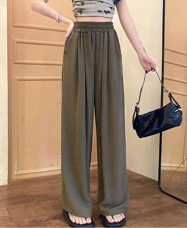 Colorful Ice Silk Baggy Straight Leg Pants