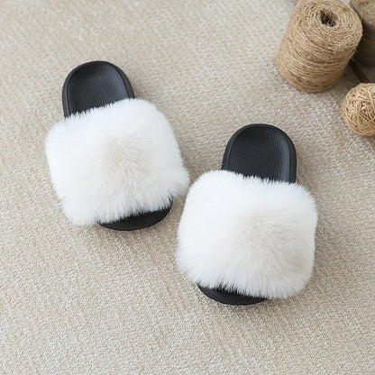 Warm Home Classic Versatile Soft Bottom Causal Fur Slippers