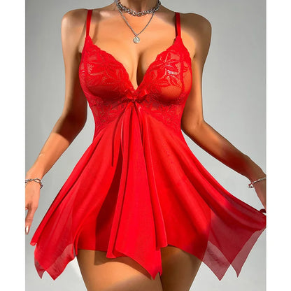 Sexy Lingerie Women Black Sleepwear Pajamas