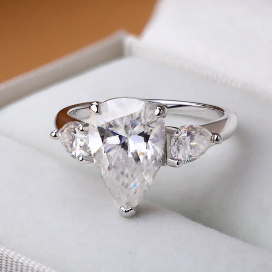 DANA Waterdrop Shape Full Moissanite Rings