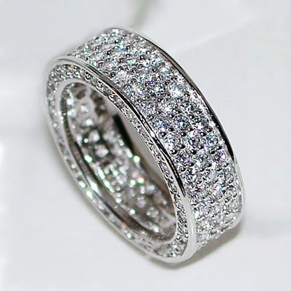 Luxury Silver Color Cubic Zirconia Rings