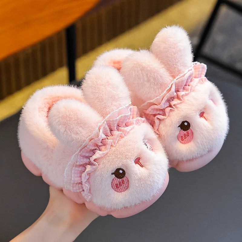 Cotton Winter Indoor Warm and Velvet  Parent-Child Wool Cotton Slippers