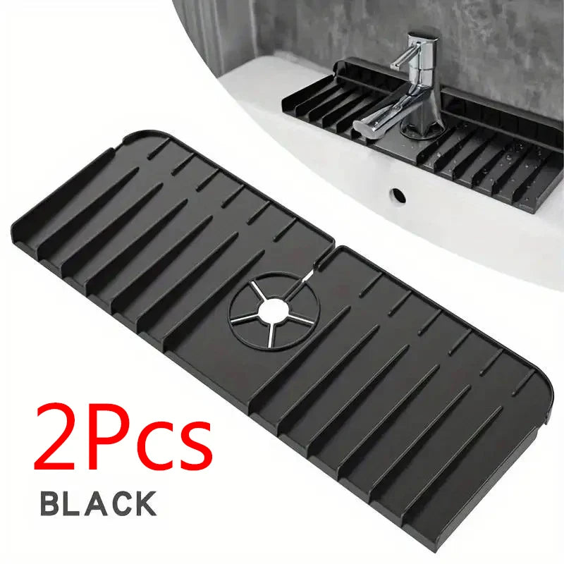 Silicone Faucet Mat Dish Soap Sponge Holder Sink