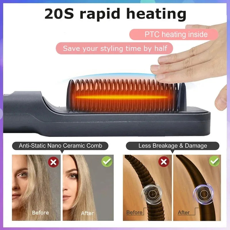 Electric Hot Comb Straight Hair Straightener
