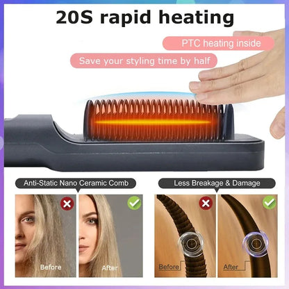 Electric Hot Comb Straight Hair Straightener
