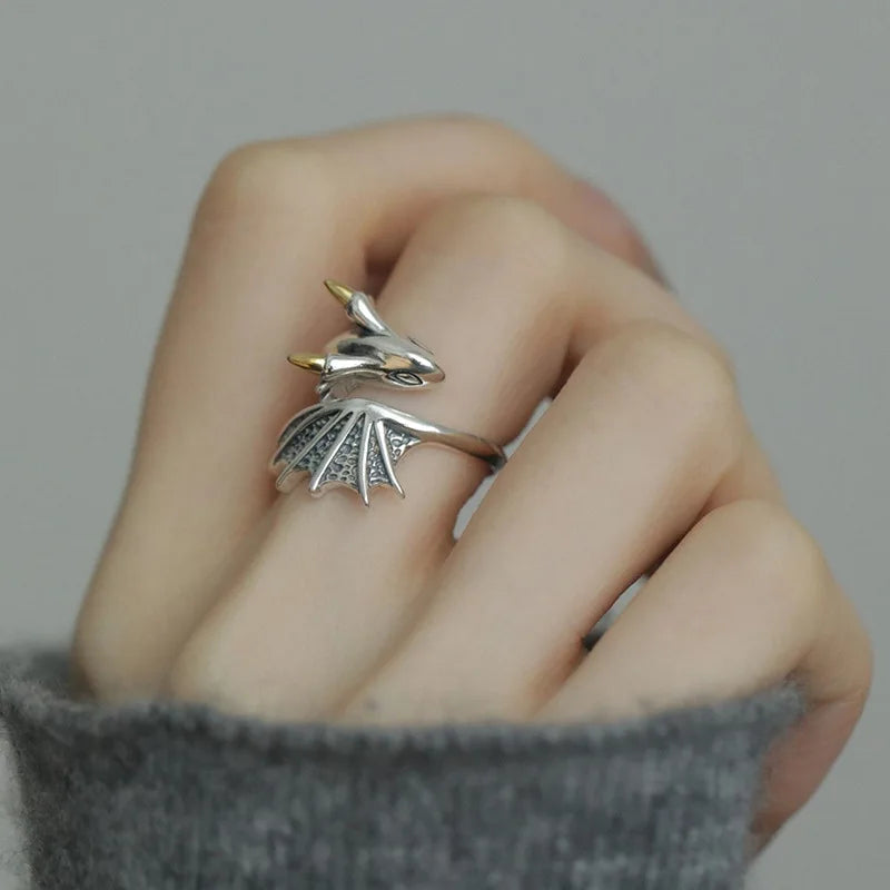 925 Sterling Silver Drip Glaze Butterfly Zircon Rings