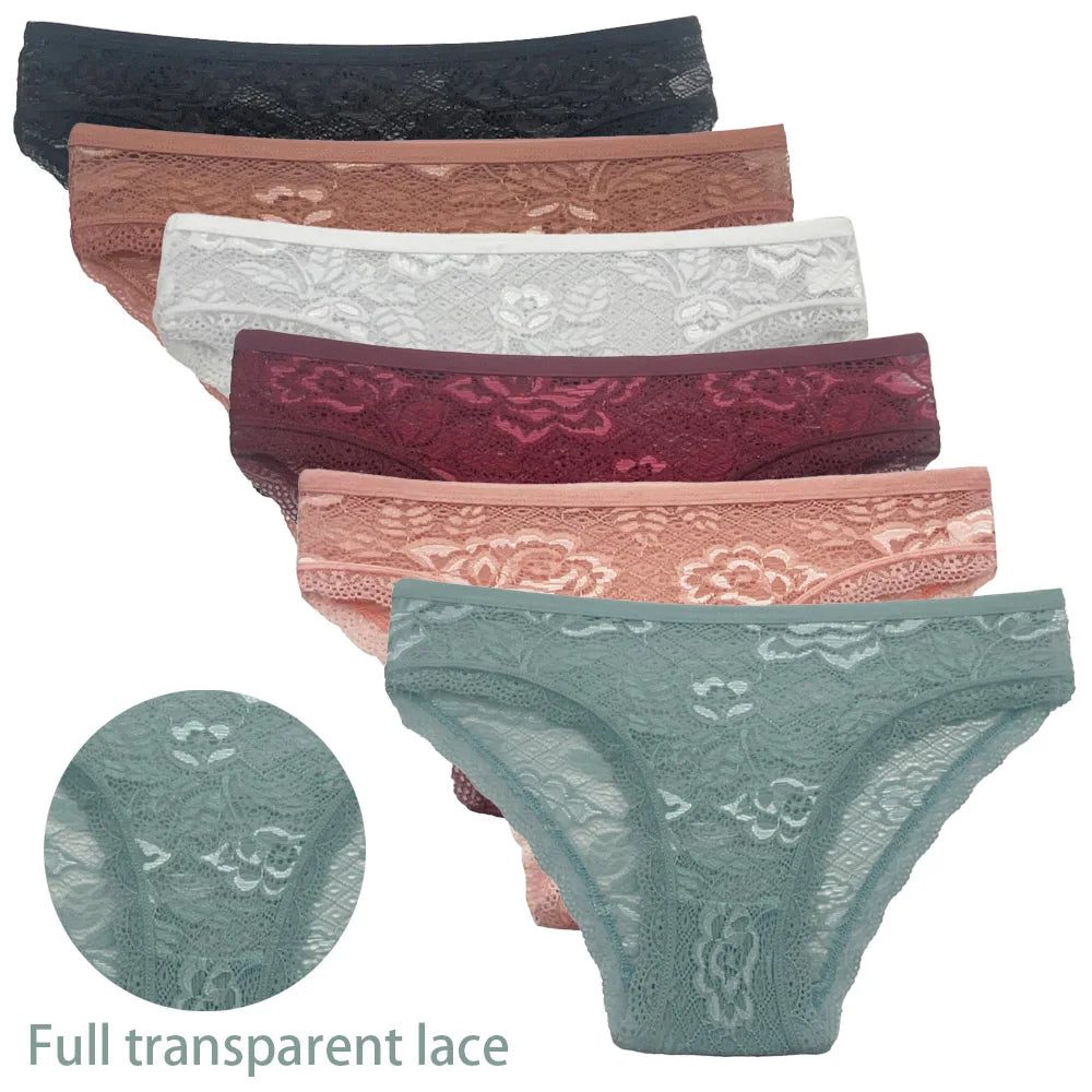 Cotton Briefs 5 PCS/SET Lace Seamless Panties Lingerie
