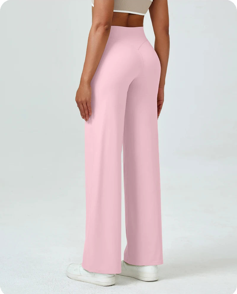 High Waisted Straight Leg Yoga Pants
