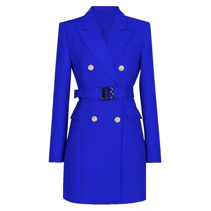 Long Sleeve Buttons Double Blazer Jacket