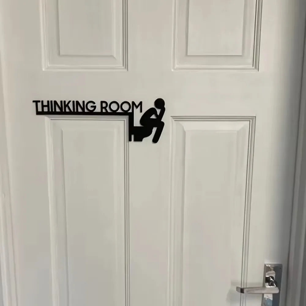 1pc Modern Metal Toilet Door Sign