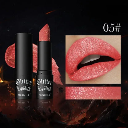 7 Colors Diamond Matte Lipstick Non-stick Cup Flash