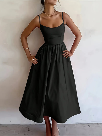 Elegant Sleeveless Chic Strap Dress Minimalist Fit