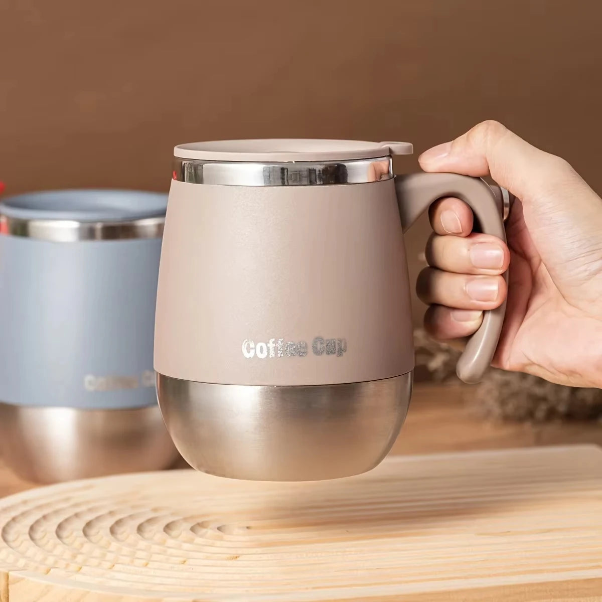 500ML Stainless Steel Coffee Cup with Lid Dual-Layer Vacuum Insulation