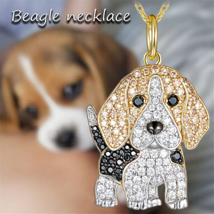 Exquisite Cute Beagle Pendant Necklace Dog Lovers