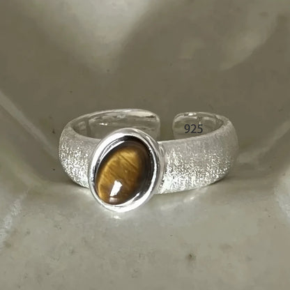 925 Sterling Silver Sparckling Moonstone Minimalist Handmade Ring