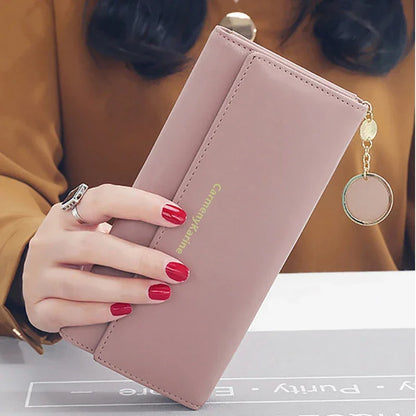 Leather Long Card Holder Wallet