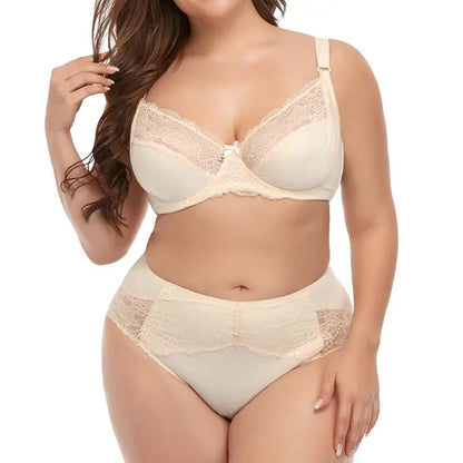 Beauwear Plus Size Bra Ultra Thin Lingerie Set