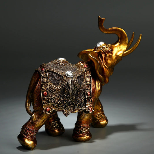 1PC Elephant Resin Decor  Handcrafted 3D Sculpture