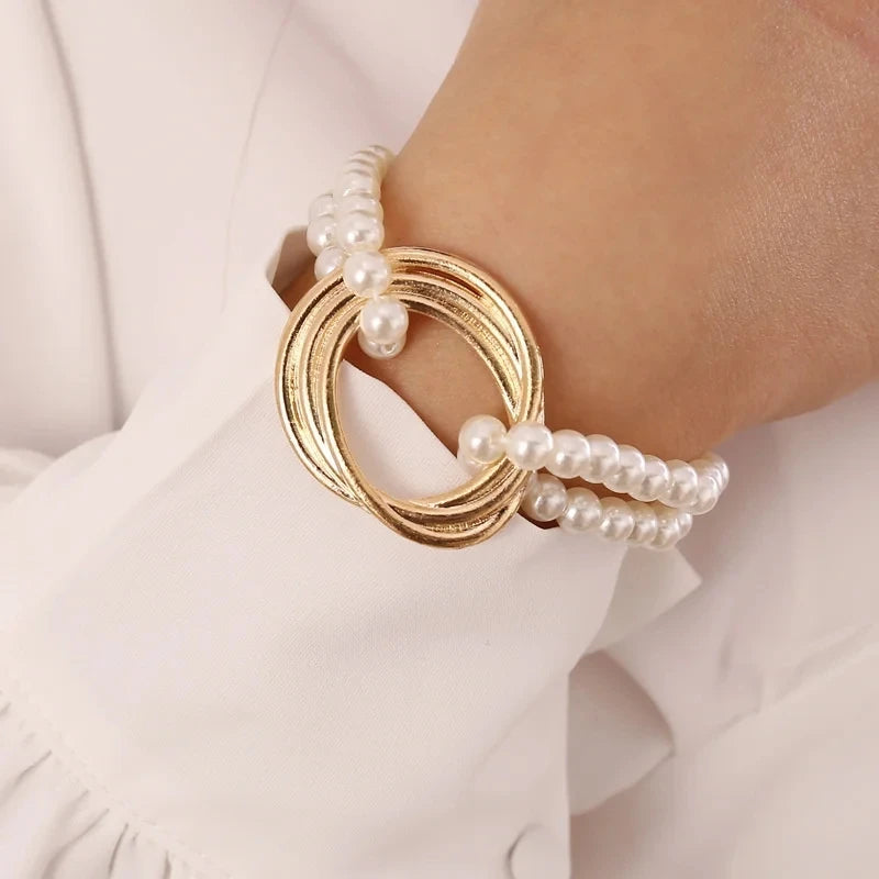 4pcs Punk Curb Cuban Chain Bracelets Set