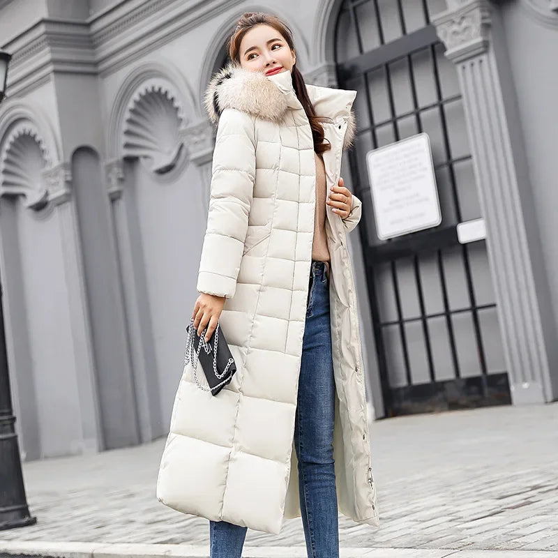 Fur Parkas Quilted Thicken Long Coat Jacket