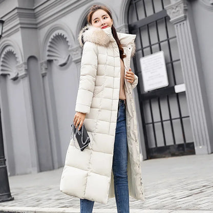 Fur Parkas Quilted Thicken Long Coat Jacket