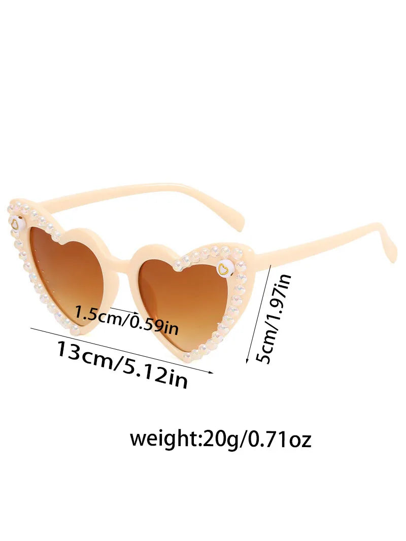 Rhinestone & Pearl Cat Eye Sunglasses