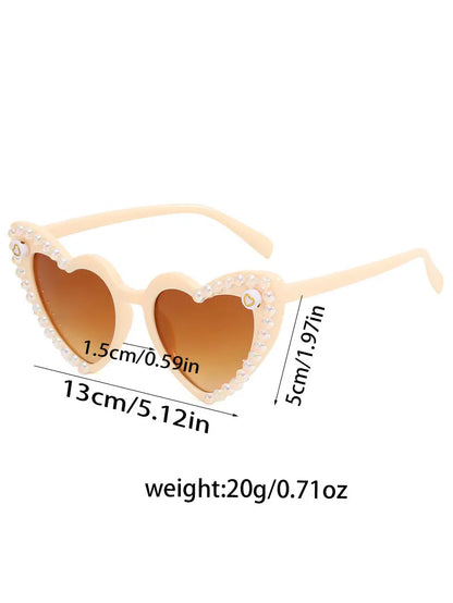 Rhinestone & Pearl Cat Eye Sunglasses
