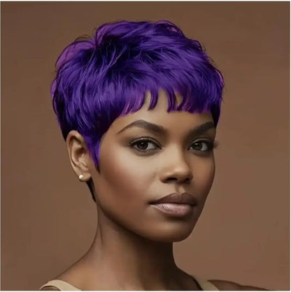 Short black Pixie cut wig