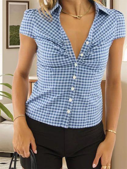 Short Sleeve Plaid Shirt