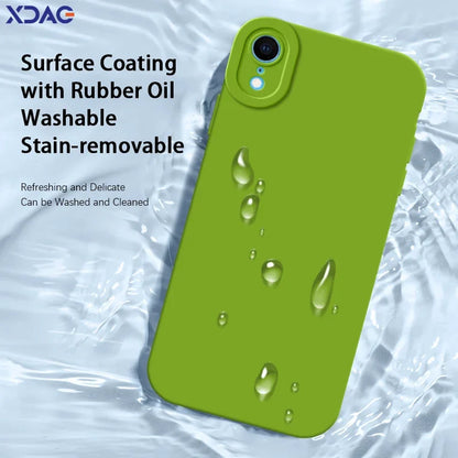 Angel Eyes Liquid Silicone Phone Case for iPhone X XR XS Max Full Protective Soft Waterproof Mobile Cover