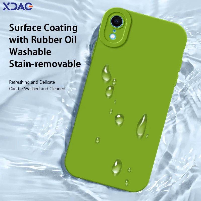 Angel Eyes Liquid Silicone Phone Case for iPhone X XR XS Max Full Protective Soft Waterproof Mobile Cover