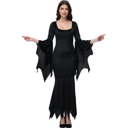 Halloween Morticia Adams Primate Black Adams Family Dress