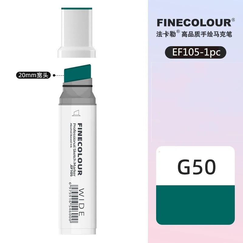 Finecolour 20mm Wide Markers Alcohol Line Sketching Art Markers Pen