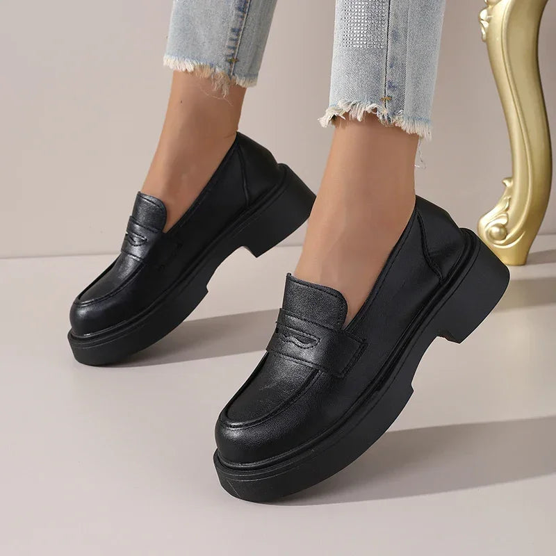 Retro British Style Thick-Soled Casual Shoes