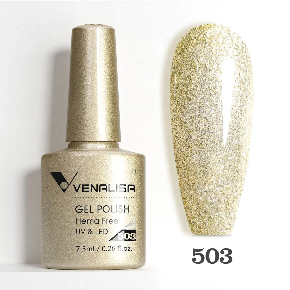Glitter LED French Nail Polish