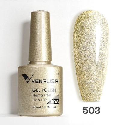 Glitter LED French Nail Polish