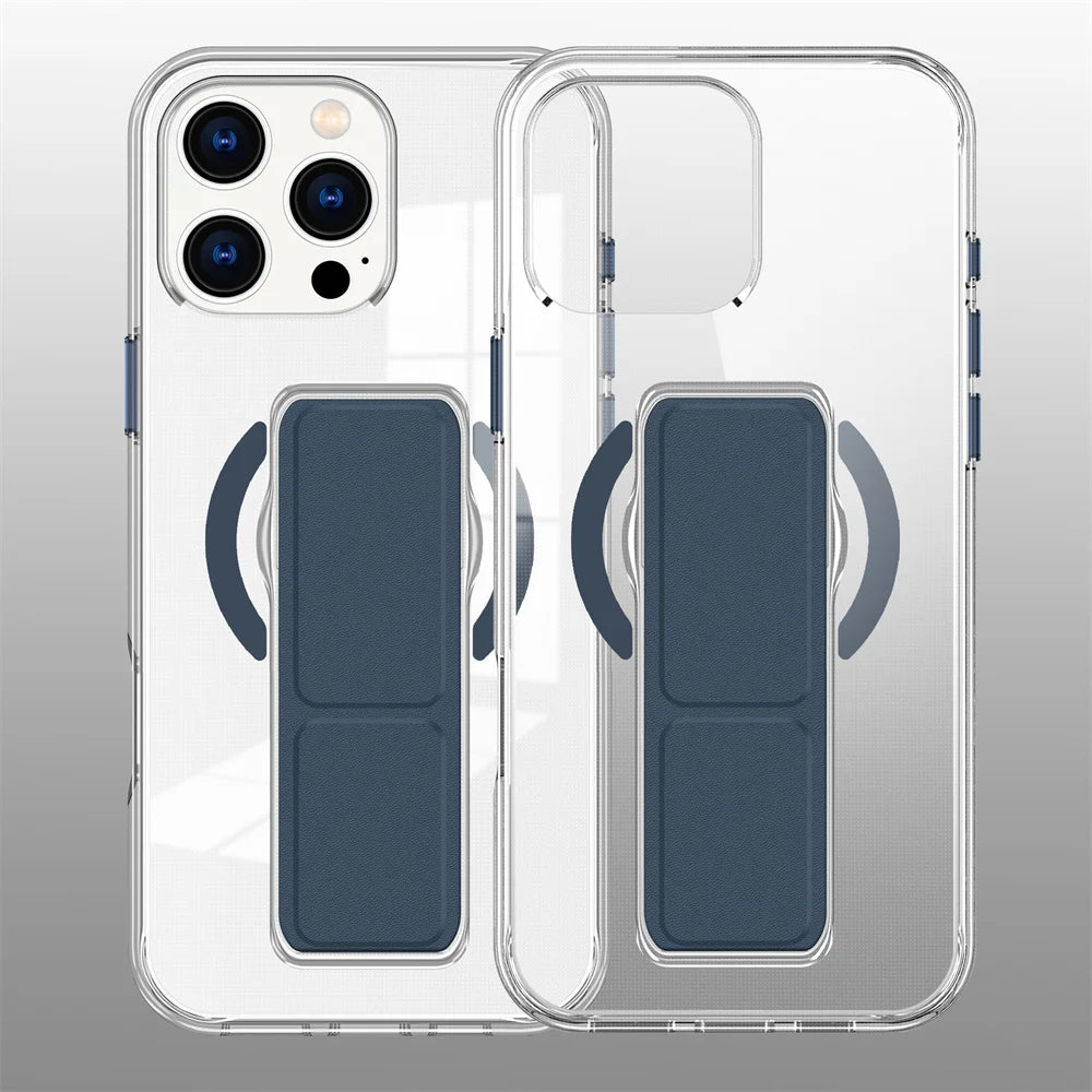 Luxury Folding Wristband Stand Magnetic Phone Case For iPhone Protective Back Cover