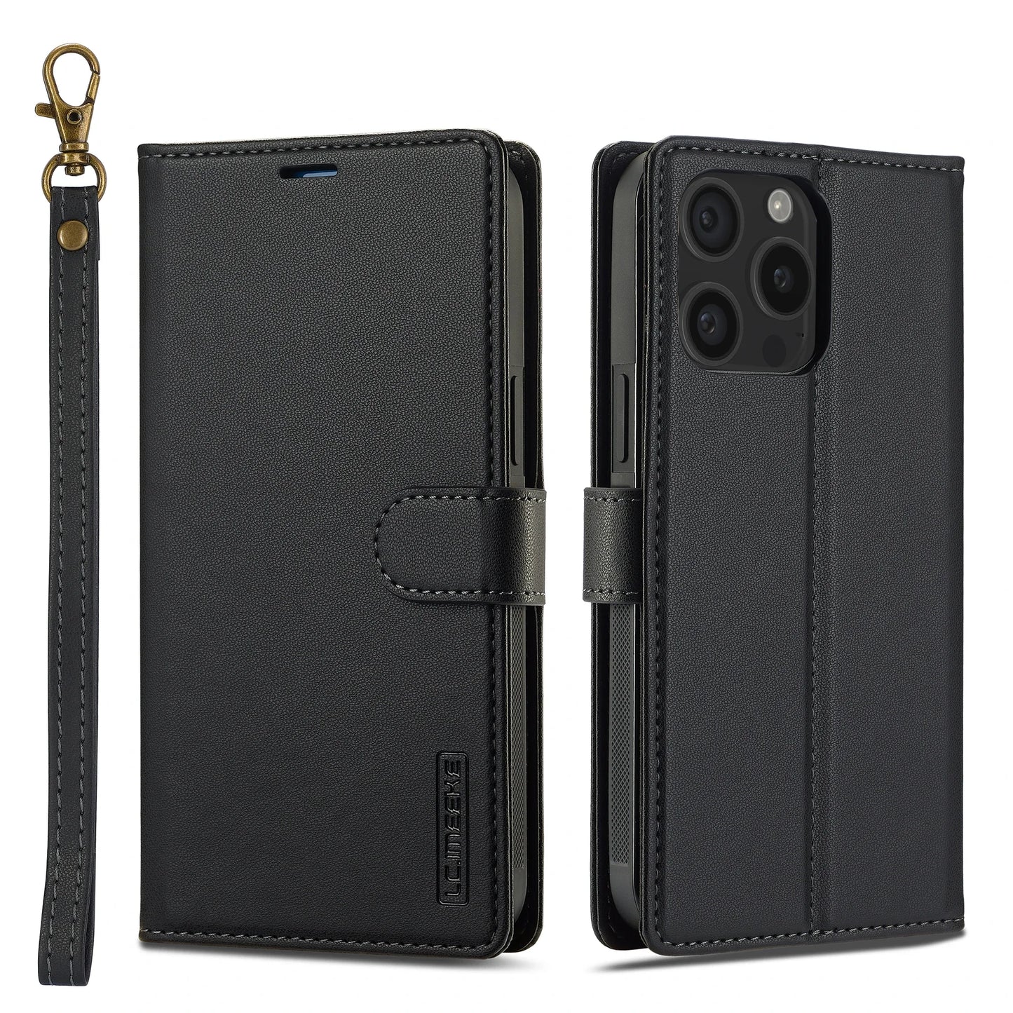 2 in 1 Removable Flip Leather iPhone Case Magnetic Wallet Cover