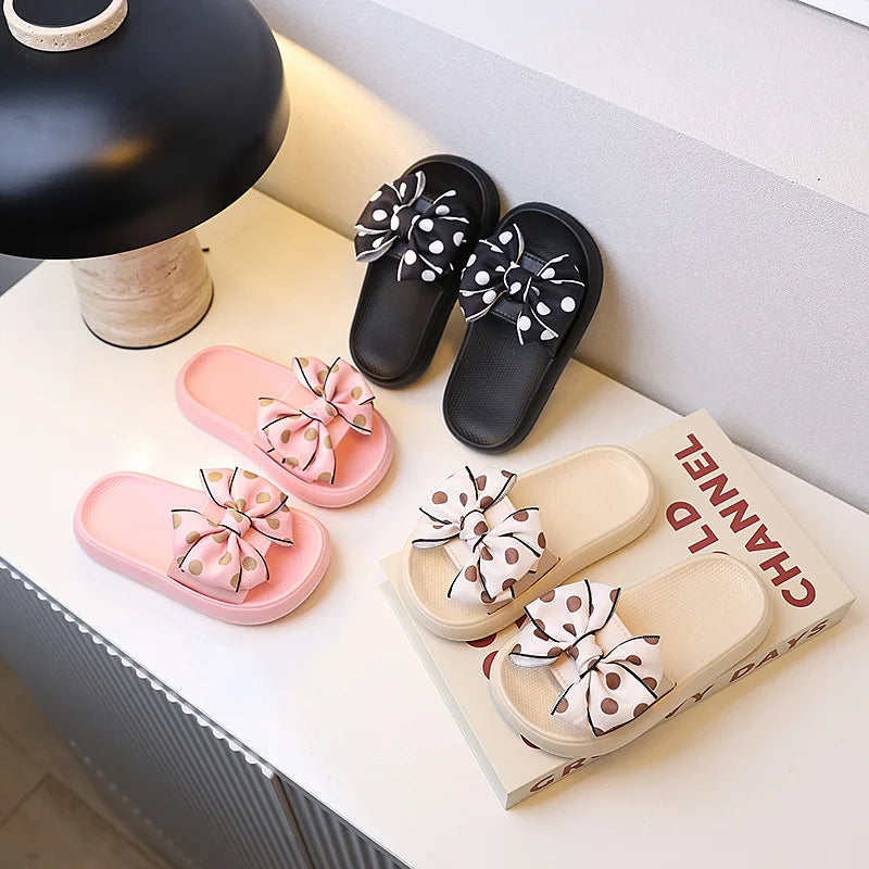 Princess Non-slip Soft Sole Toddler Bow Tie Slippers