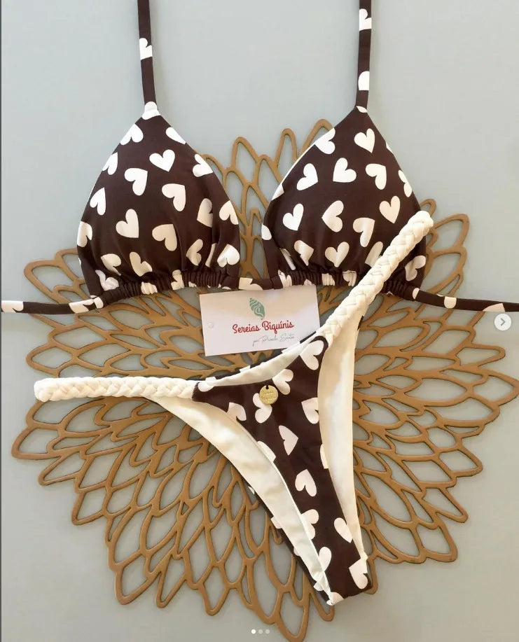 New Sexy Bikini Beach Swimsuit Two-piece Set