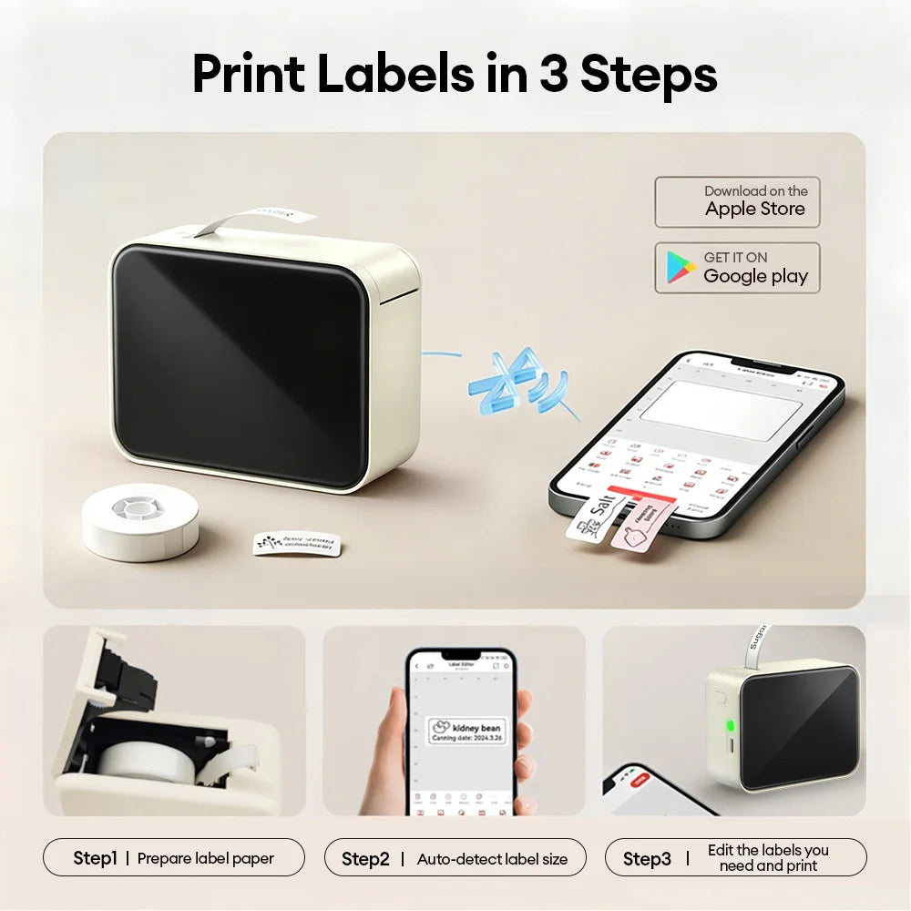 Marklife P15 Thermal Label Printer Mini Handheld Bluetooth Wireless Labeling Machine