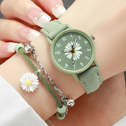 2PCS/Set Arabic Dial Leather Strap Quartz Watches