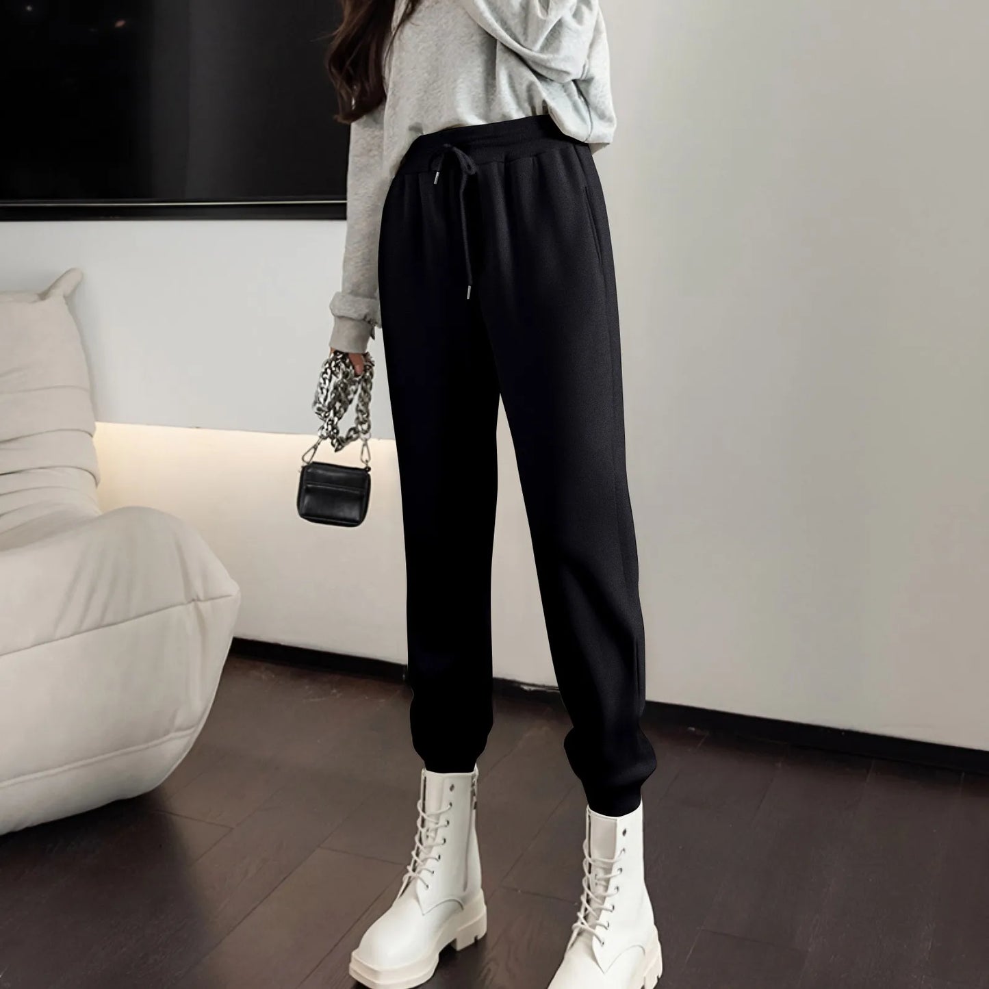 Straight Leg Elastic Waist Pants