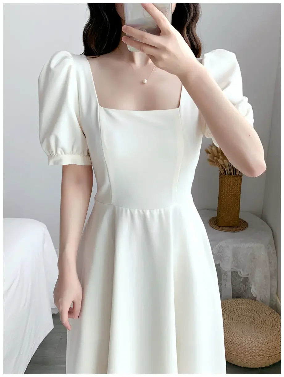 Slim Fit Bubble Sleeve Dress