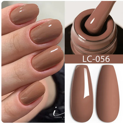 Coffee Brown Color Gel Nail Polish